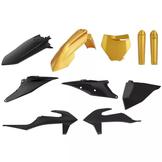 POLISPORT Metal FLow Plastic Kit Gold/Black - für: Beta KTM SX-F SX FACTORY EDIT