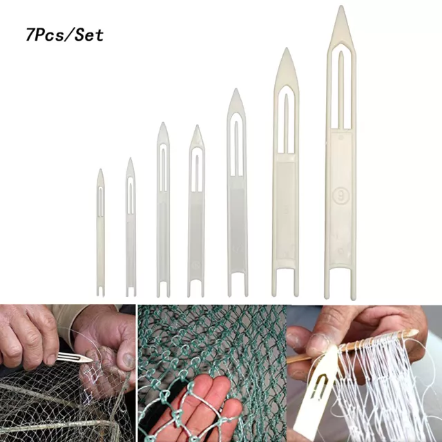 Netting Needle Shuttles Plastic Fishing Net Repair Kit Net Making Tools 7pcs/Set