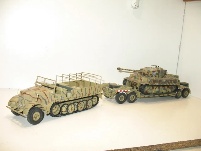 Eaglemoss 1/43 Tracteur Famo + Remorque Porte-Char + Panzer IV Gris – Maquette Militaire De Collection