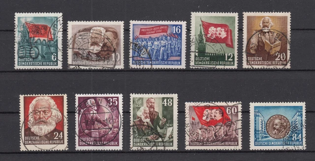 DDR 1953: Mi.Nr.344-353, 70.Todestag von Karl Marx, Tagesstempel