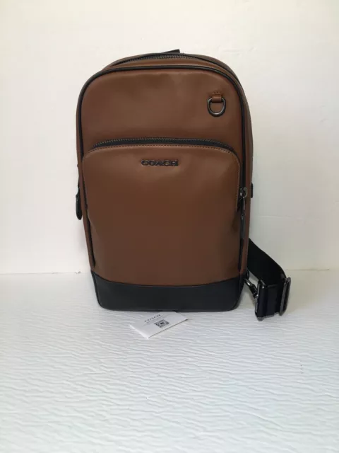 NWT Coach C2931 Graham Pack in Saddle Smooth Calf Leather