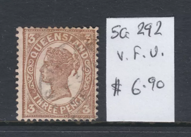 QLD  QV  3 d   BISTRE BROWN   SG 292   FINE USED