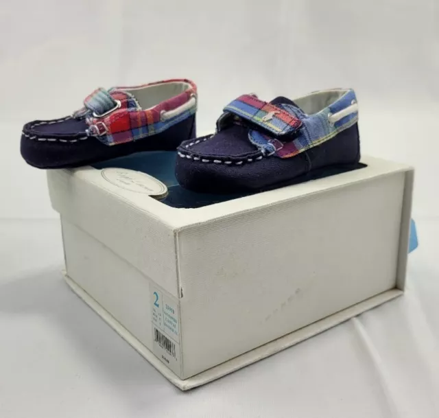 Ralph Lauren Layette Boys Canvas Crib Shoes Size 2 (3-6 Months)