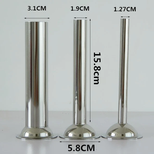 3Pcs Stainless Steel Stuffer Tool Home Sausage Filling Tube Funnels Enema Nozzle