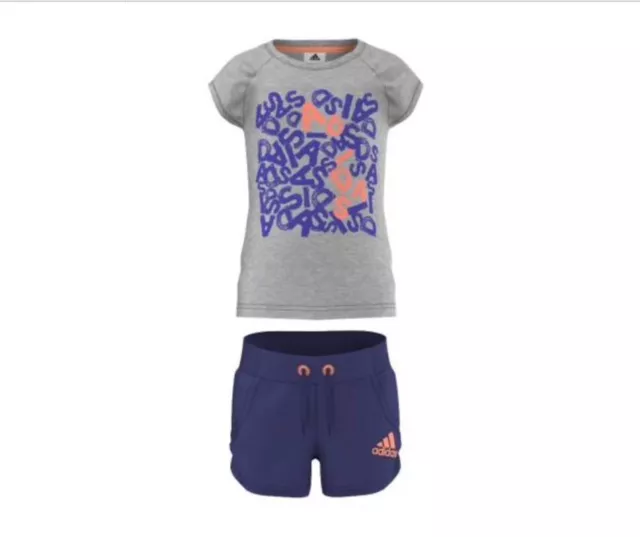 Adidas Neonato Junior Camicia & Set Pantaloncini Ottimo Regalo BNWT S21679