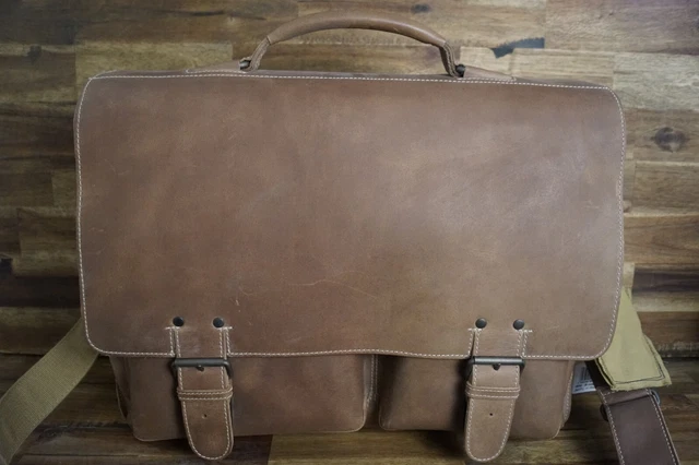 Aunts&uncles Aktentasche Unisex Fettleder braun vintage style NP: 319.95€ Neuwar