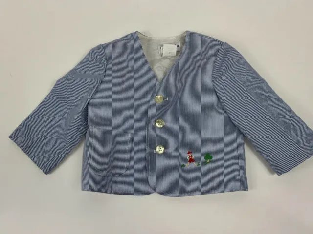 Vintage Little Goodies By Good Lad Pinstripe Swiss Yodeler Jacket 18 Months