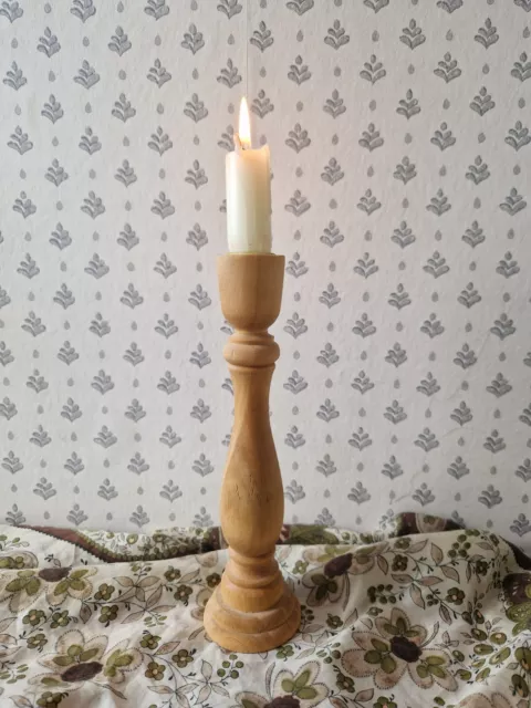 Hand Turned Wooden Candle Holder Tealight Rustic Natural Boho Cottagecore
