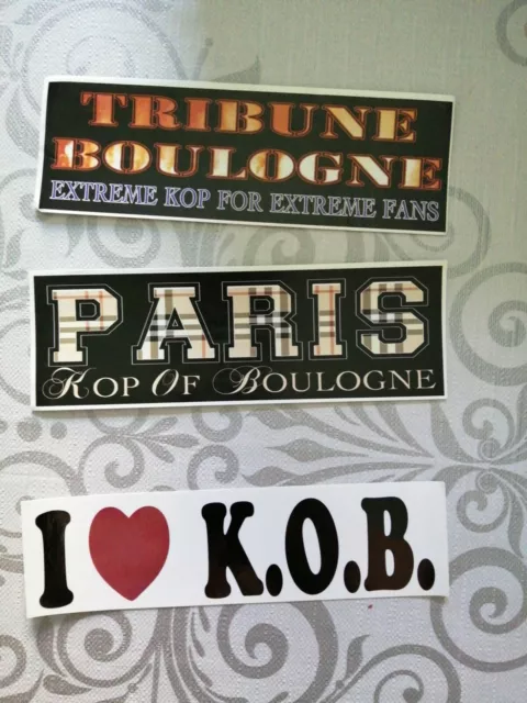 lot de 3 stickers Paris SG PSG FANS ULTRAS KOB 2010 AUTOCOLLANTS Boulogne