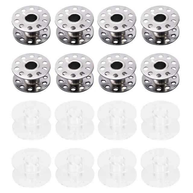 40 Pcs Plastic Replacement Bobbins Household Metal Sewing Machine Spare