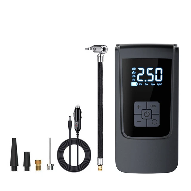 Compresseur d'air Portable gonfleur de Pneu électrique Rechargeable Affichage à LED numérique