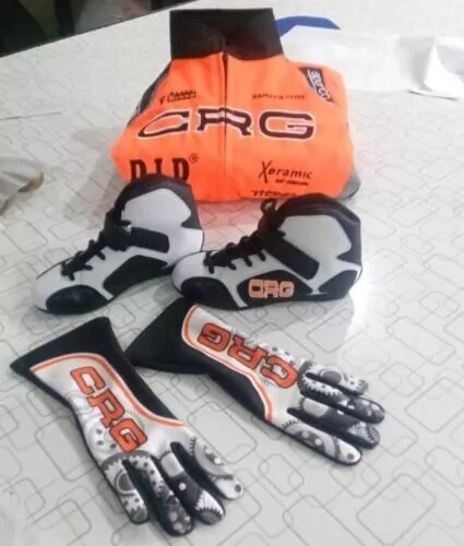 Crg Go Kart Race Suit Cik/Fia Level 2 Approved With Shoes & Gloves
