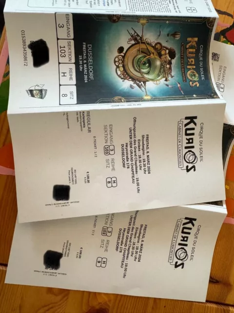 CIRQUE DU SOLEIL 2 Tickets 08. März 2024 19:30 Uhr Düsseldorf