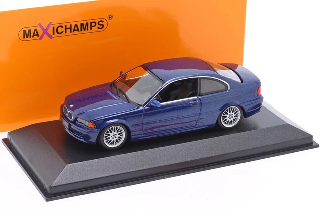 Miniature Kyosho 1/18 BMW 318 Ci E46 – Bleue – Boîte Promotionnelle – Occasion Neuve