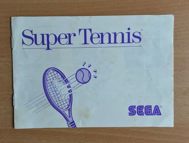 SEGA Master System Instruction Manual - SUPER TENNIS