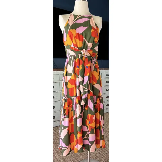 NWT New $198 Anthropologie Corey Lynn Calter Abstract Floral Maxi Dress XS