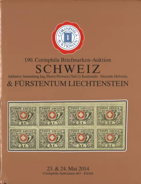 Asta online Corinphila n. 190 (2014): Svizzera + Principato del Liechtenstein
