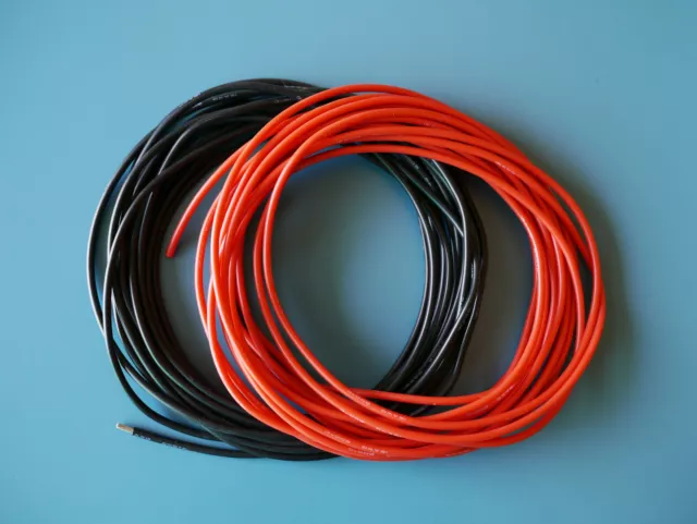 One Pair of 16 AWG / 16 Gauge Silicone Wires Silicon Cables (1m Red + 1m Black) 2