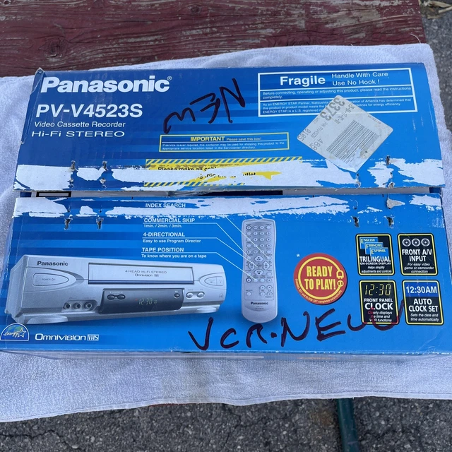 NEW IN BOX Vcr Panasonic PVV4523S VCR Omnivision VHS Player W/Remote