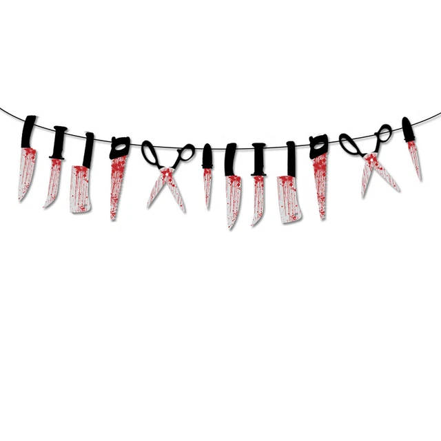 Bandera, respetuoso con el medio ambiente, reutilizable, cortador de sangre, espeluznante