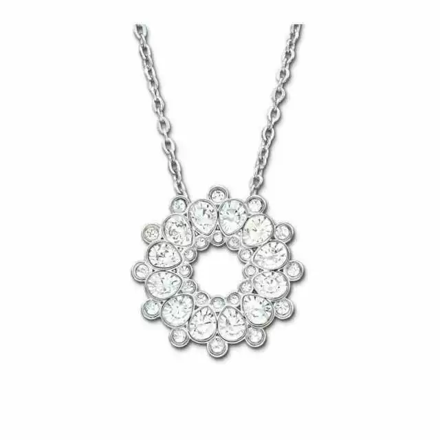 Brand New SWAROVSKI necklace pendant Asset flower circle silver 5048034