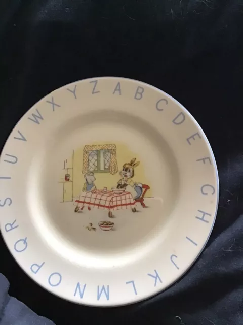 Lord Nelson Ware Ellijah Cotton Childs Rabbit Pottery Plate