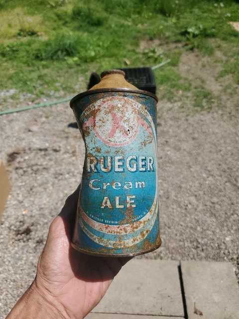 Krueger Cream Ale IRTP 32oz Quart Cone Top Beer Can EMPTY CAN
