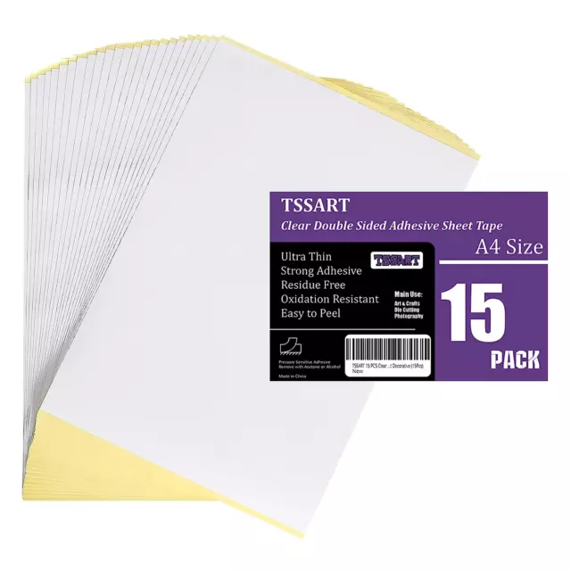 10Pcs Double Sided Adhesive Tape Sheets 8.3X11.5 Strong Adhesive