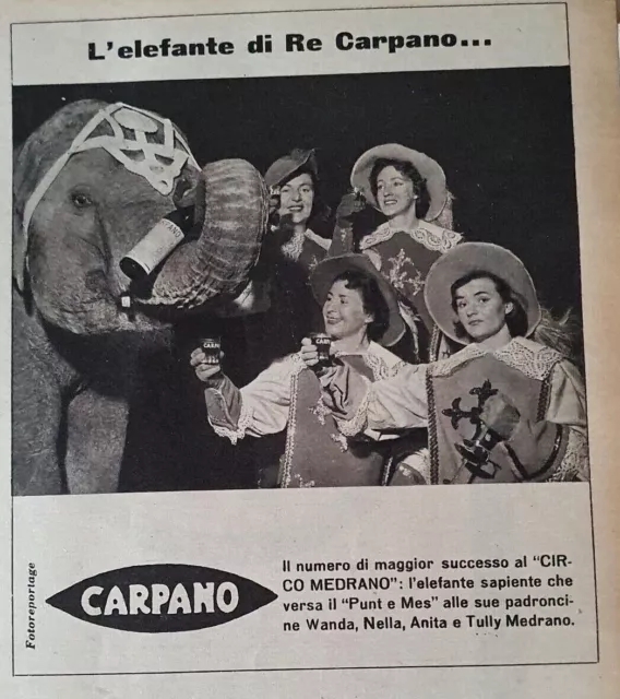 Carpano Torino Vermouth Punt E Mes Advert Pubblicita' D'epoca Advertis Adv=Cvd21