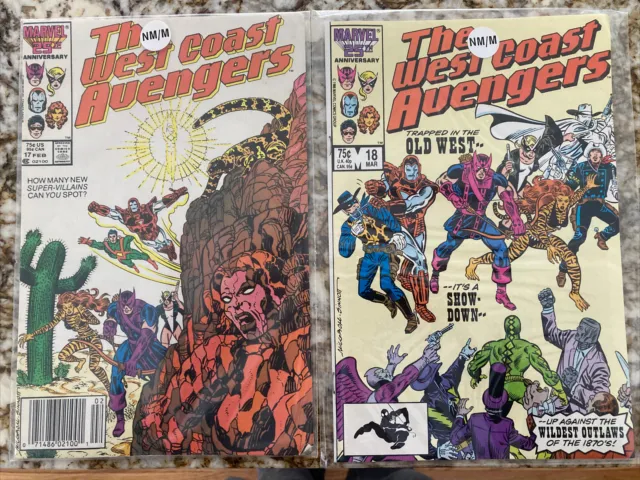 West Coast Avengers 17 - 23 lot Marvel Comics 1987 Lost in Space Time