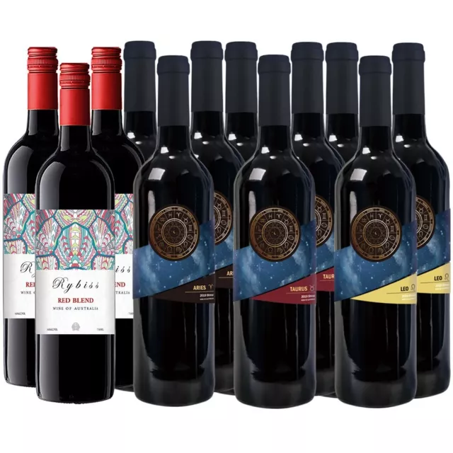 12 Bottle MIXED Shiraz Red Blend 750ml Red Wine South Australia Vineyards