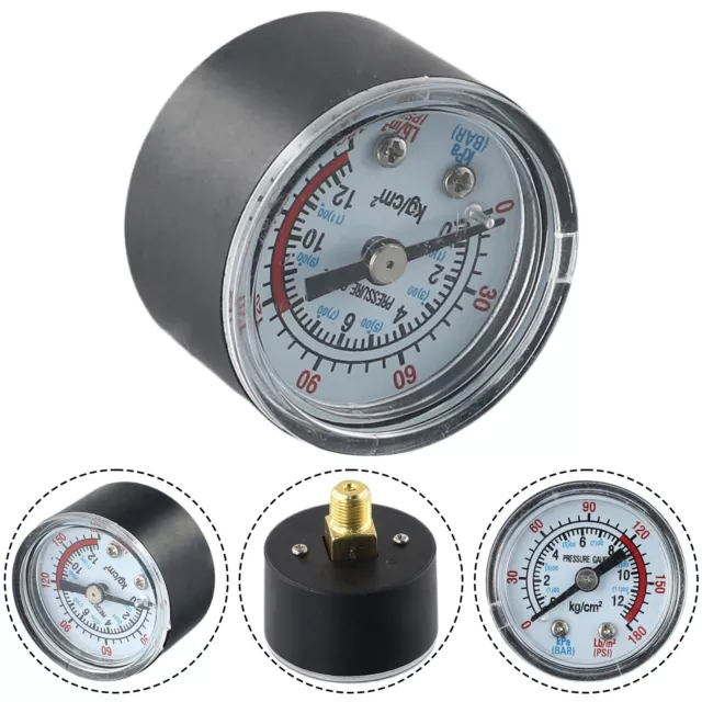 Pneumatic Pressure Gauge for Air Compressor 0 180 PSI 0 12Bar Large Dial