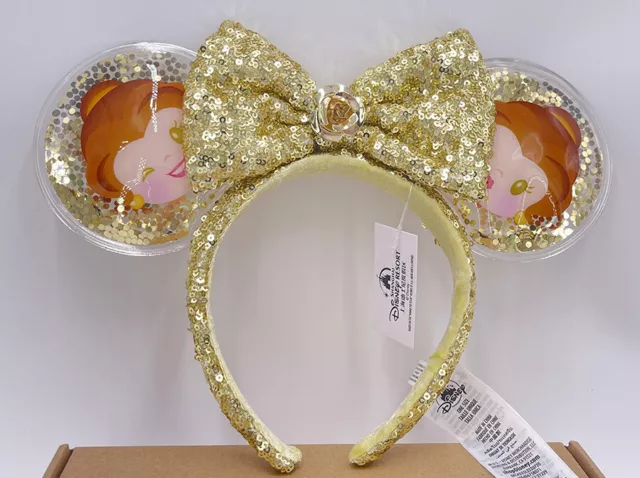 2022 Disney Parks Collection Headband Beauty and the Beast Sparkle Belle Ears