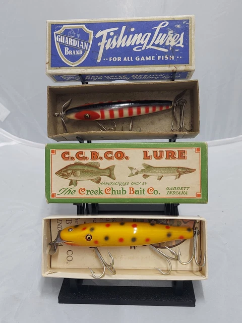 Leurre Vintage CREEK CHUB #6034 Bois - Rare Occasion - Boîte D'Origine