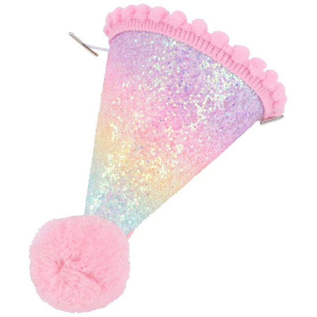 Diadema de cumpleaños para niña papel niño pequeño diadema brillante perro cumpleaños vestido