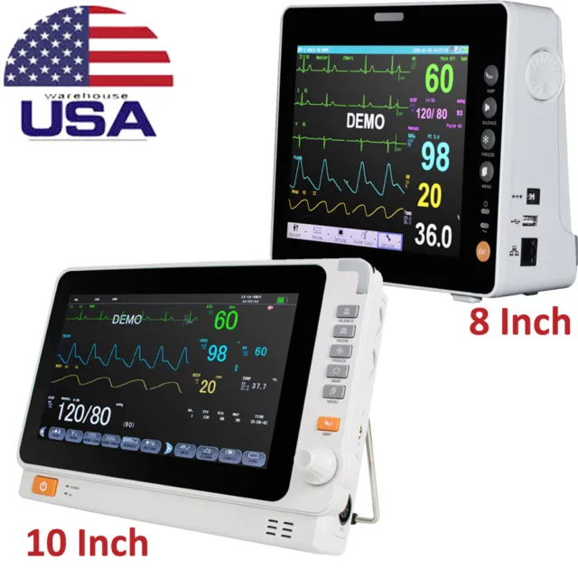 8/10 Inch Multi-parameter Monitor ICU CCU Vital Sign Patient Monitor ECG NIBP US