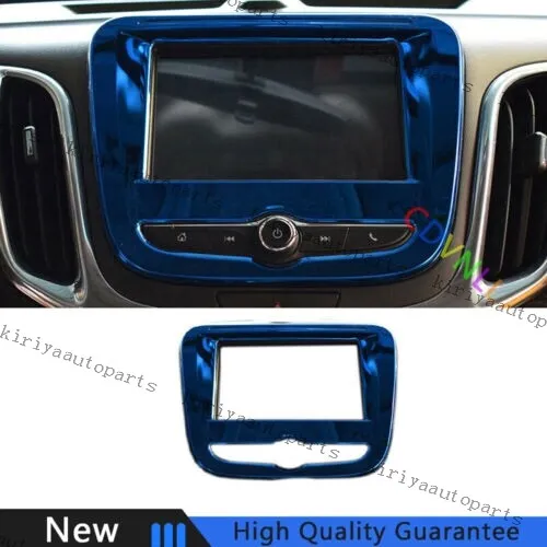 For Chevrolet Equinox 2018-2021 Blue Titanium Central Console Navigation Frame