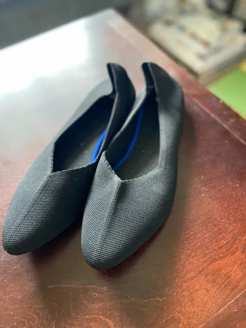 Black Ballet Flats Slip-on's Pointed Toe 9.5