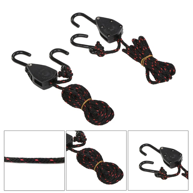 2 Pairs Corde D'arrimage Kayak Sangles À Cliquet Pour Pince Bretelles