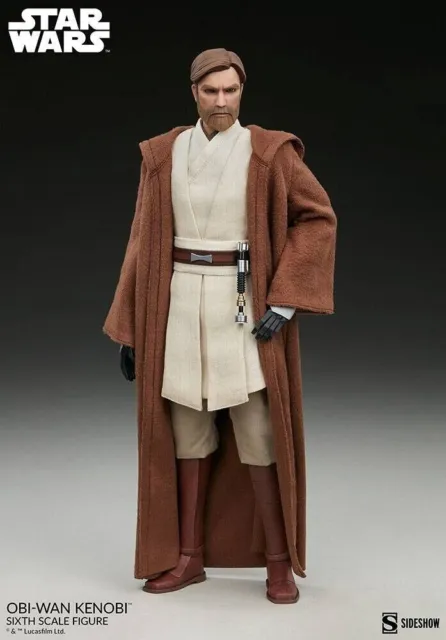 Star Wars The Clone Wars 1/6 Modellino Obi-Wan Kenobi Sideshow da collezione