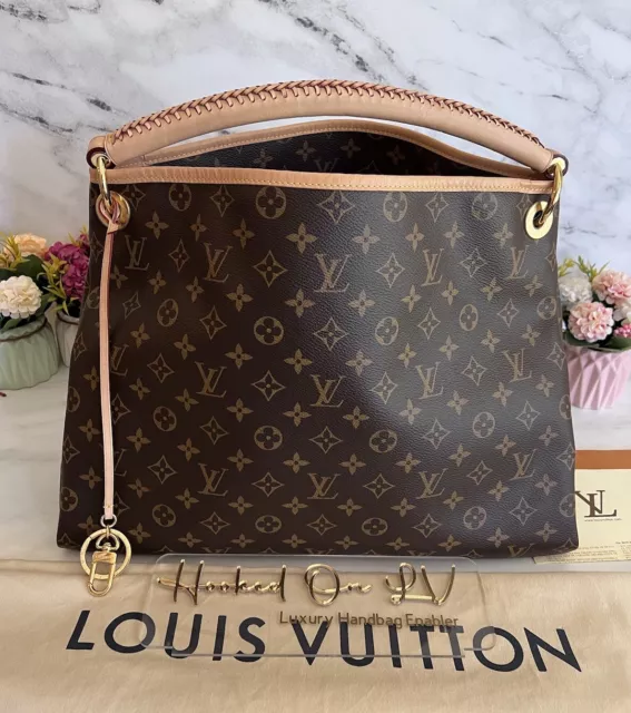 Authentic Louis Vuitton Artsy MM NM Monogram Canvas Hobo Shoulder Handbag A+