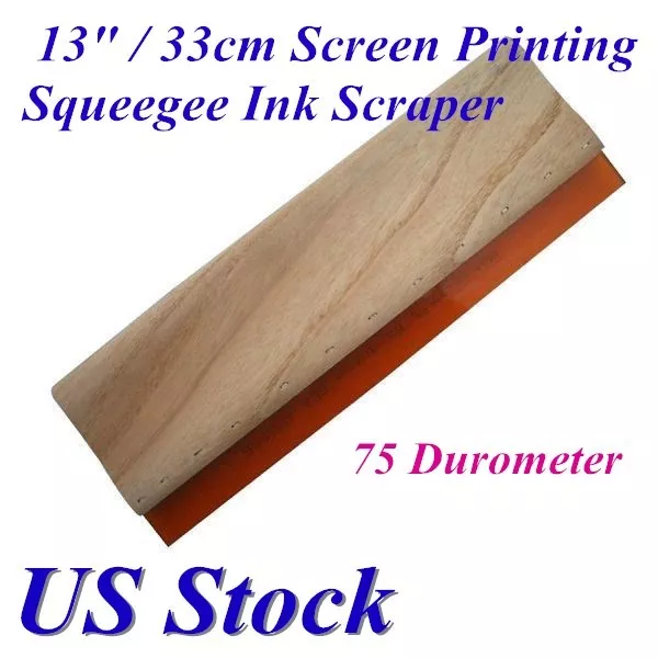 US-13" Screen Printing Squeegee Ink Scraper Silk Stencil Printing 75 Durometer