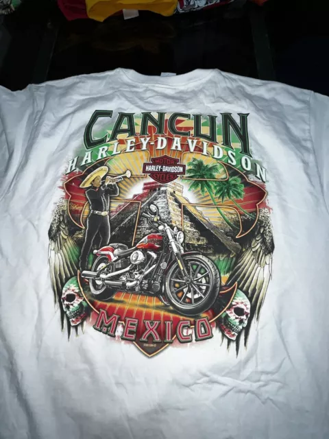 VINTAGE HARLEY-DAVIDSON MOTORCYCLES Cancun Mexico T Shirt Men’s Large ...