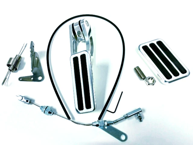 Billet Aluminum Gas & Brake Pedal / 36" Throttle Cable / Firewall Mount Kit