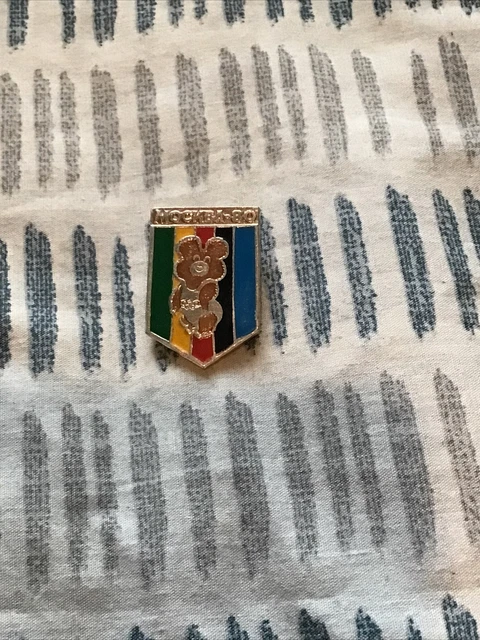 RARO VINTAGE GIOCHI Olimpici Mosca 1980 Spilla Distintivo Orso Simbolo