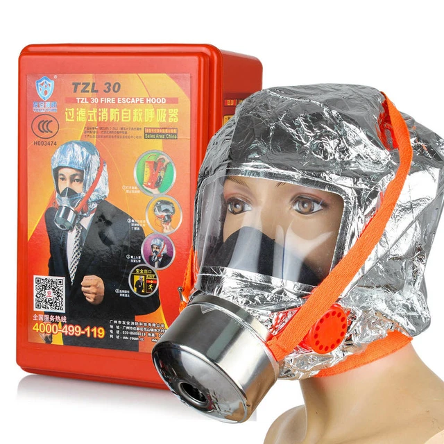 EMERGENCY ESCAPE HOOD Oxygen Mask Respirator Fire Smoke Toxic ...