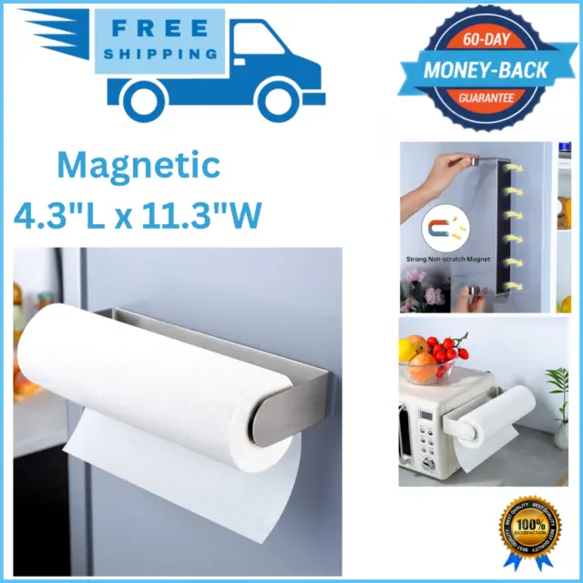 Magnetic Paper Towel Holder for Refrigerator Kitchen Fridge Metal Cabinet Grill