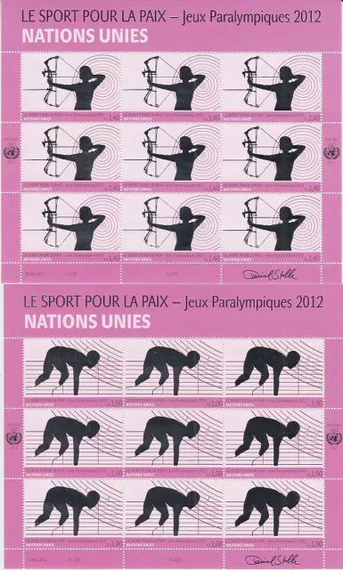 Un Geneva 795 - 96 Oly London Sheetlet Set (MNH)