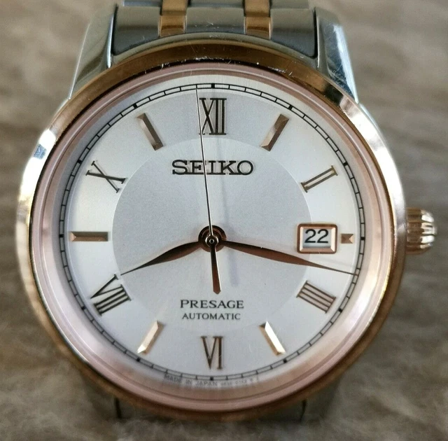 SEIKO PRESAGE SRPC06J1 4R35 02J0 Automatic Gold Steel 40mm Mens Watch VERY GOOD 250.00 PicClick