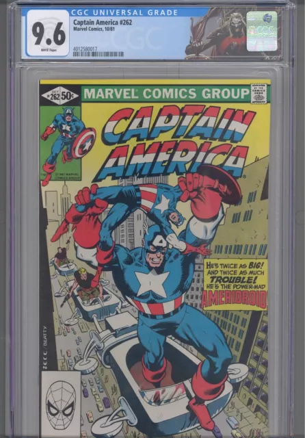 Captain America #262 CGC 9.6 1981 Marvel Comics Red Skull App Custom Label